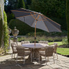 Riva Teak 3m Round Anthracite Parasol