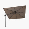 Challenger T2 3m Square Premium Havana Taupe Free Arm Parasol