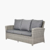 Barbados Slate Grey Outdoor 3 Seater Seating Set with Ceramic Top