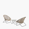 Tobs Outdoor Grey Foldable Loungers Set