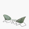 Tobs Outdoor Green Foldable Loungers Set