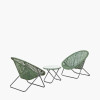 Tobs Outdoor Green Foldable Loungers Set