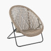 Tobs Outdoor Grey Synthetic Rattan Lounger Chair