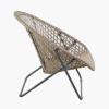 Tobs Outdoor Grey Synthetic Rattan Lounger Chair