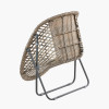 Tobs Outdoor Grey Synthetic Rattan Lounger Chair