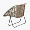 Tobs Outdoor Grey Synthetic Rattan Lounger Chair