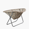 Tobs Outdoor Grey Synthetic Rattan Lounger Chair