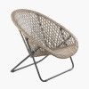 Tobs Outdoor Grey Synthetic Rattan Lounger Chair