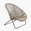 Tobs Outdoor Grey Synthetic Rattan Lounger Chair