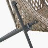 Tobs Outdoor Grey Synthetic Rattan Lounger Chair