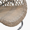 Tobs Outdoor Grey Synthetic Rattan Lounger Chair