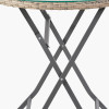 Tobs Outdoor Grey Synthetic Rattan Stackable Bistro Set