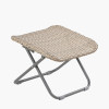 Tobs Outdoor Grey Synthetic Rattan Folding Footstool