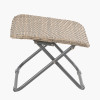 Tobs Outdoor Grey Synthetic Rattan Folding Footstool