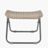 Tobs Outdoor Grey Synthetic Rattan Folding Footstool