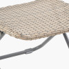 Tobs Outdoor Grey Synthetic Rattan Folding Footstool