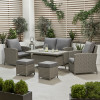 Barbados Slate Grey Outdoor 2 Seater Seating Set with Ceramic Top