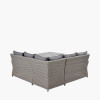 Barbados Slate Grey Outdoor Square Corner Seating Set with Ceramic Top