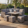 Barbados Slate Grey Outdoor Square Corner Seating Set with Ceramic Top