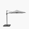 Voyager T2 2.7m Square Luna Grey Free Arm Parasol