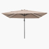 Voyager T2 2.7m Square Taupe Free Arm Parasol