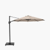 Voyager T1 3m Round Taupe Free Arm Parasol