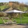 Challenger T2 3.5 x 2.6m Rectangular Luna Grey Free Arm Parasol