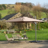 Challenger T2 3.5 x 2.6m Rectangular Taupe Free Arm Parasol