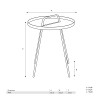 Red Metal Rio Table