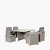 Bermuda Stone Grey Outdoor Cube Set with Ceramic Top