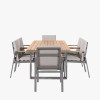 Stockholm Anthracite Outdoor 6 Seater Dining Set