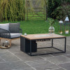 Cosiloft 120 Black and Teak Fire Pit Table