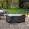 Cosiloft 120 Black and Teak Fire Pit Table