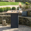 Cosiloft 100 Black and Teak Fire Pit Bar Table