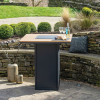 Cosiloft 100 Black and Teak Fire Pit Bar Table