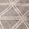 Indoor Outdoor Silver and White Geometric Design Rug