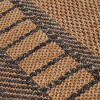 Indoor Outdoor Natural and Black Border Design Rug