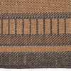 Indoor Outdoor Natural and Black Border Design Rug