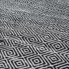 Indoor Outdoor Black and White Inca Design Rug