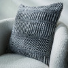 Indoor Outdoor Black and White Inca Design Scatter Cushion