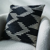 Indoor Outdoor Black and White Chevron Design Scatter Cushion