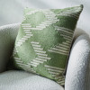 Indoor Outdoor Sage and White Chevron Design Scatter Cushion