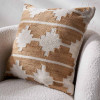 Indoor Outdoor Taupe and White Moroccan Design Scatter Cushion