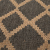 Indoor Outdoor Natural and Slate Grey Diamond Design Rug