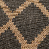 Indoor Outdoor Natural and Slate Grey Diamond Design Rug