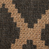 Indoor Outdoor Natural and Slate Grey Diamond Design Rug