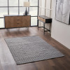 Indoor Outdoor Grey Double Stitch Design Rug