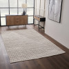 Indoor Outdoor Natural Double Stitch Design Rug Large