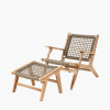 Sesto Outdoor Chair and Hocker Set