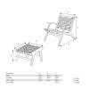 Sesto Outdoor Chair and Hocker Set